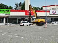 Abriss des Einkaufszentrum Saline 5  Einrichten der Baustelle 08.06.2017, Copyright:W. Schwenk  
