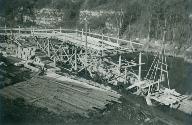 Bau der Stahlbetonbrcke beim Bernburgtunnel um das Jahr 1936