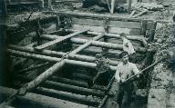 Bau der Stahlbetonbrcke beim Bernburgtunnel um das Jahr 1936