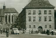 Der Marktbrunnen um das Jahr 1955
